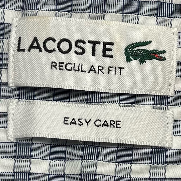 Lacoste Regular Fit Men’s Long Sleeve Button Up Dress Shirt Sz 15.5 - Picture 5 of 7